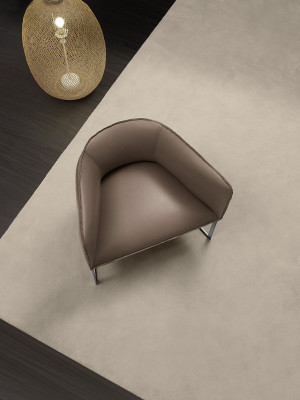 Luxury design furniture grey Prianera style design leather armchair living room lounge