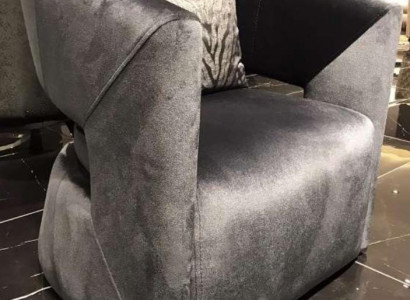 Armchair cocktail chair upholstery single-seater luxury club chair gray