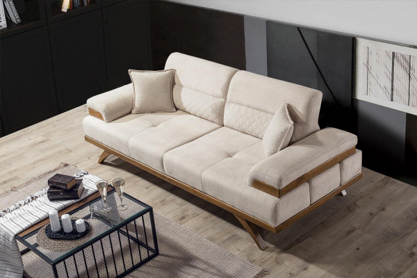 Sofa 3-seater Elegant Living Room Furniture Sofa Beautiful Luxurious Design New