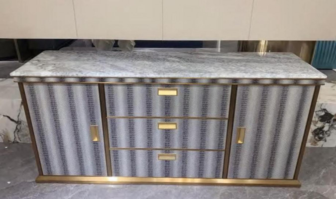 Living Room Sideboard Wooden Cabinet Furniture Luxury New White Modern