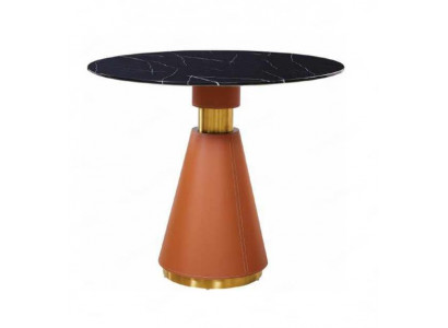 Dining table, round dining table, black round table, modern style, stainless steel, luxury