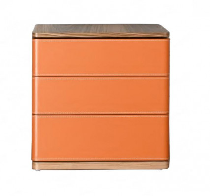 Bedroom nightstand design new material wood luxury orange