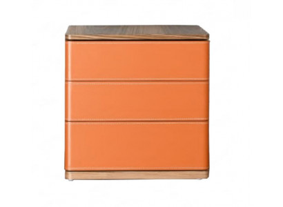 Bedroom nightstand design new material wood luxury orange