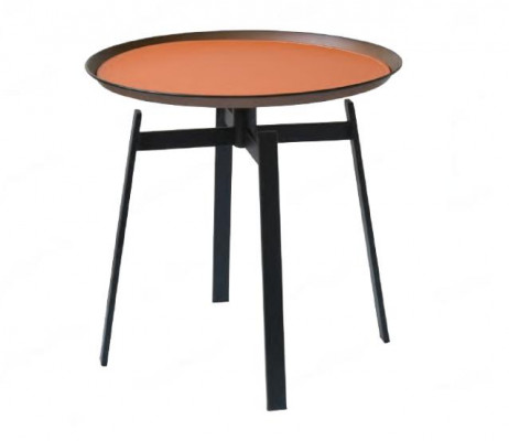Living room round coffee table, orange style, modern stainless steel tables, table.