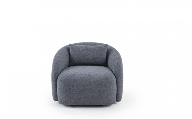 Gray armchair recliner lounge chair textile upholstered single-seater furniture