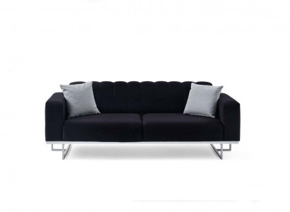 Black luxury 3-seater modern living room 3-seater upholstered couches new