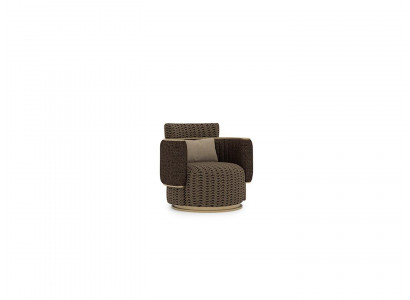 Luxury Upholstered Seat Design Brown Armchair Upholstered Furniture Living Room Decoration