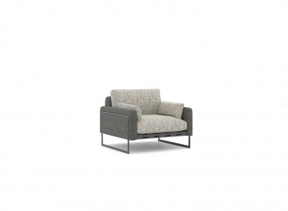 Living room armchair modern design gray upholstered armchair new seating furniture