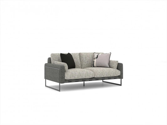 Two-seater sofa upholstery fabric gray upholstered furniture living room furnishings