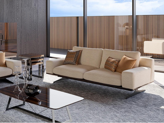 Living room sofa three-seater couch textile furniture upholstered sofa designer furnishings