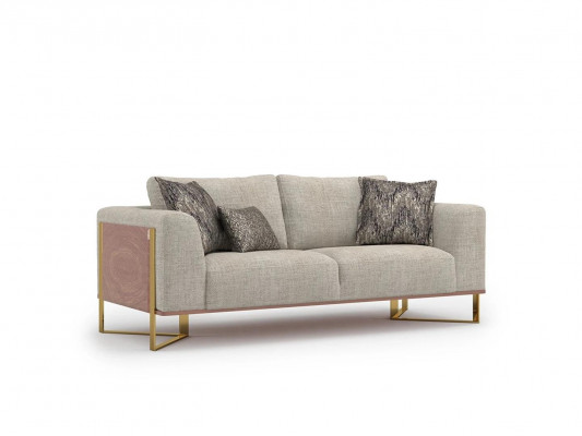 Two-seater sofa living room upholstered furniture design couch furnishing textile new