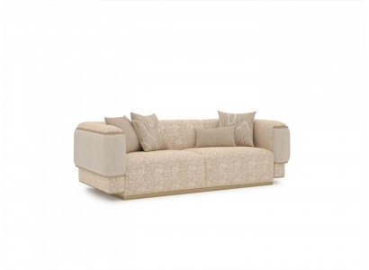 Three-seater sofa fabric living room beige upholstered furniture luxury sofas couch
