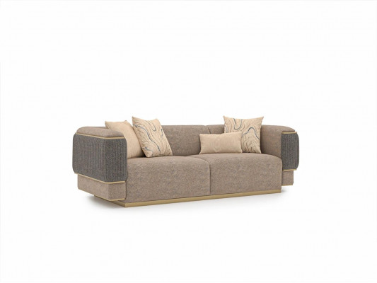 Living Room Set 2-Piece Three-Seater Sofa Upholstered Furniture Armchair Modern Design