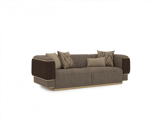 Upholstered Textile Sofa Set 2 pcs Living Room Three-Seater Sofa Couch Modern Armchair
