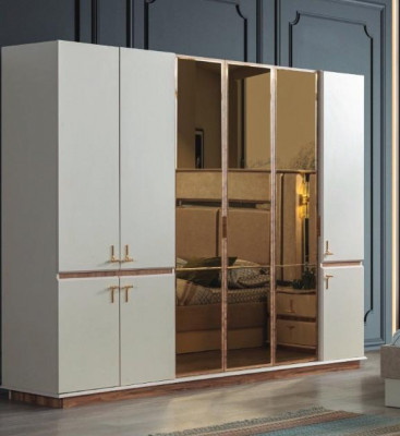 White Modern Wardrobe Bedroom Closets Luxury Wood Furniture
