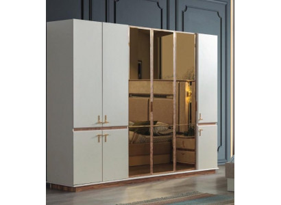 White Modern Wardrobe Bedroom Closets Luxury Wood Furniture
