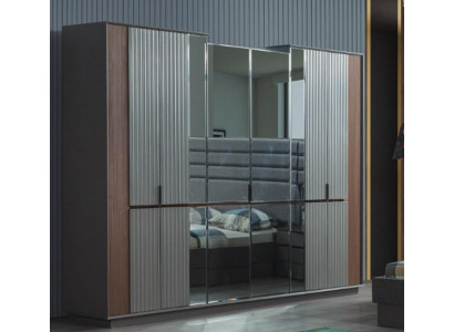 Modern glass cabinet luxury wardrobes bedroom wooden furniture new