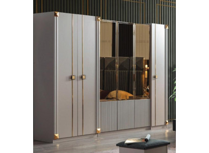 Designer closet bedroom luxurious cabinets style wooden furniture