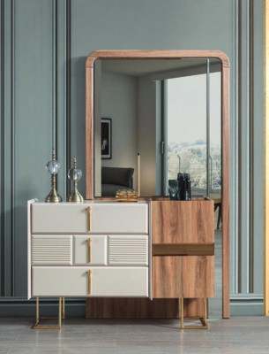 Modern dresser with mirror designer dressers bedroom set 2-piece
