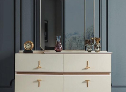 Bedroom set, dresser, elegant mirror, modern luxury furniture, new 2-piece set
