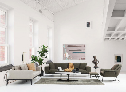 Modern sofa set three-seater two-seater armchair complete set couch suite