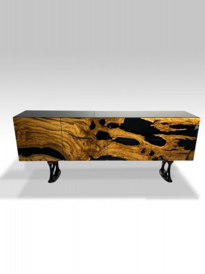 Sideboard chest of drawers epoxy resin brown living room wood dressers sideboard