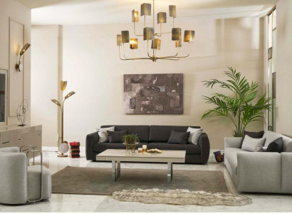 Fabric sofa set complete sofa upholstered sofas gray set 4-piece new