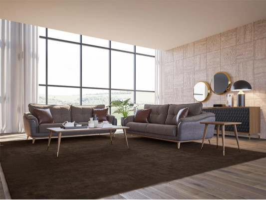 3-piece sofa set armchair modern 2x sofa couch three-seater upholstered furniture living room