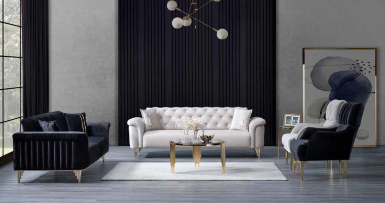 Modern sofa set three-seater two-seater armchair upholstered furniture living room