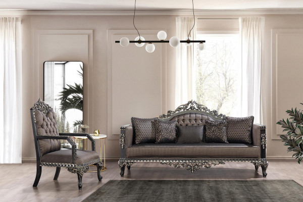 Luxury Chesterfield Sofa Set 3+1 Seats Classic Sofa Baroque Upholstery Seat