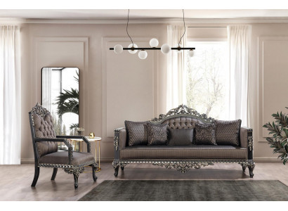 Luxury Chesterfield Sofa Set 3+1 Seats Classic Sofa Baroque Upholstery Seat