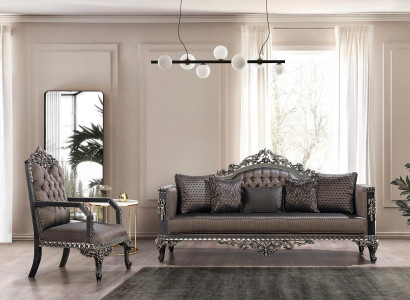 Luxury Chesterfield Sofa Set 3+1 Seats Classic Sofa Baroque Upholstery Seat