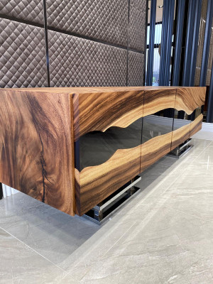 Sideboard Dresser Epoxy Resin Brown Living Room Wood Dressers
