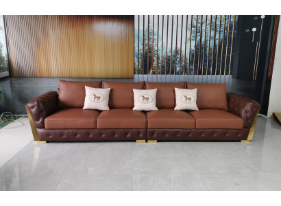 Modern five-seater luxury living room sofa Chesterfield design couch