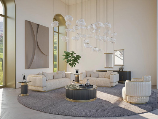 Sofa Complete 3-piece Living Room Design Three-seater Sofa Suite Two-seater Couch