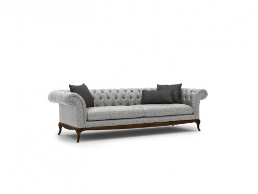 Modern living room set 4-piece gray sofa couch designer wood coffee table new