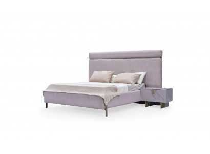 Double bed complete bedroom furniture bed pink luxury set 3-piece wood