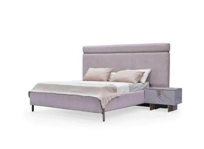 Double bed complete bedroom furniture bed pink luxury set 3-piece wood