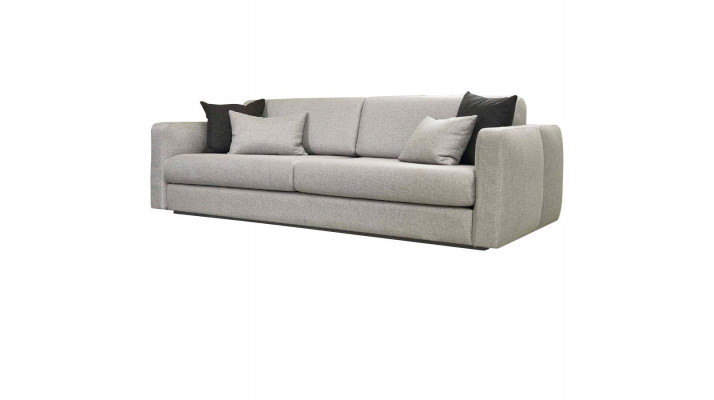 Couch Upholstered Sofa Three-Seater Sofa 3 Seater Gray Fabric Fabric Sofa Design
