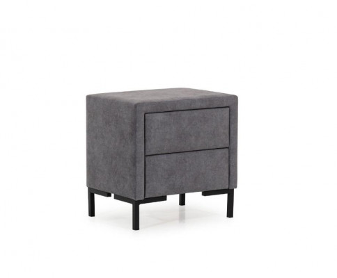 Bedroom set gray bed elegant 2x nightstands complete set beautiful 3-piece.