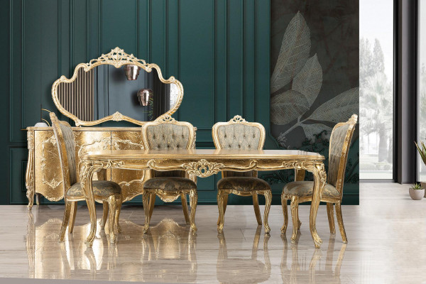 Baroque Antique Style Dining Table Real Wood Classical Designer Tables Rococo