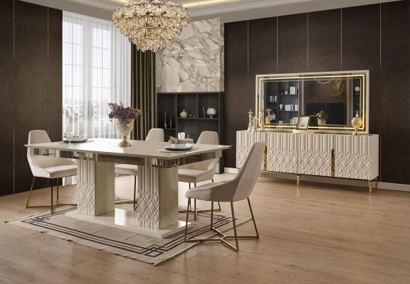 Dining room table, modern style, luxury dining table, kitchen table, new