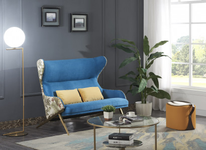 Classic 1.5-seater luxury blue seating furniture living room furniture couch