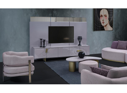 RTV sideboard lowboard TV stand pink wood modern living room cabinet