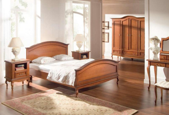 Baroque-Rococo Nightstands Classic Brown Bedroom Nightstands 2-piece Set