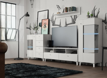 Living room set display cabinet sideboard wall shelf living walls sideboards design cabinet 4-piece set.