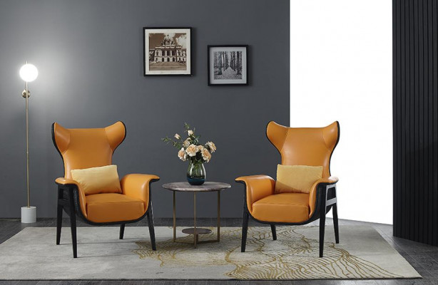 Luxury Single-Seater Armchair Blue Living Room Upholstered Chair Furniture Modern Design