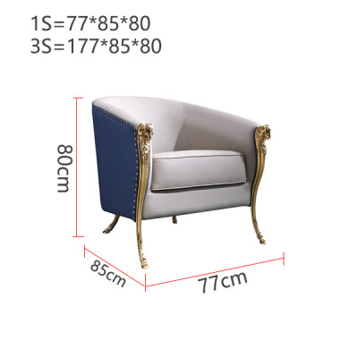 Green luxury armchair upholstered furniture gold feet living room single-seater new