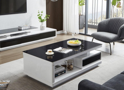 Luxury coffee table side table glass table modern furniture design