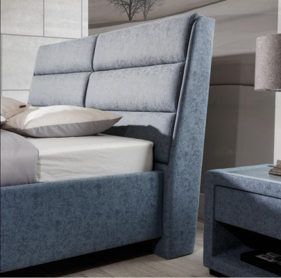Bedroom set blue bed beautiful 2x nightstands complete set luxury new 3-piece.